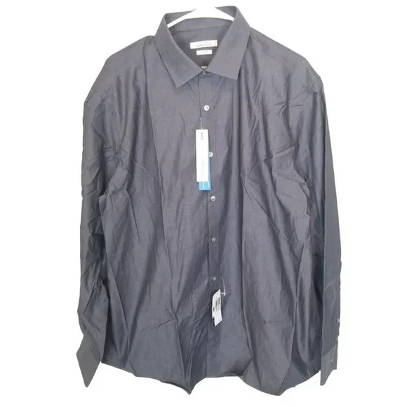 Perry Ellis | Shirts | Perry Ellis Portfolio Mens 3435 Neck 75 Gray |  Poshmark